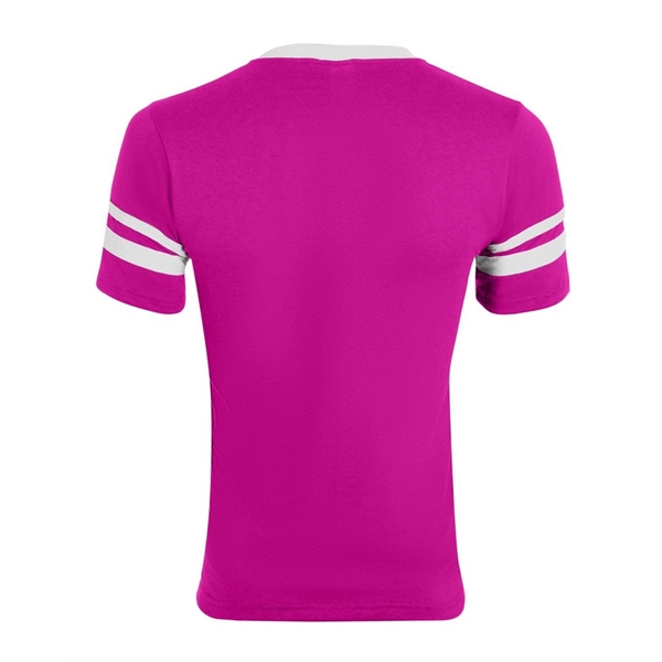 Augusta Sportswear Youth V-Neck Jersey with Striped Sleeves - Augusta Sportswear Youth V-Neck Jersey with Striped Sleeves - Image 54 of 73