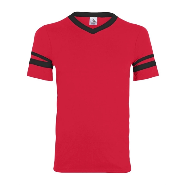 Augusta Sportswear Youth V-Neck Jersey with Striped Sleeves - Augusta Sportswear Youth V-Neck Jersey with Striped Sleeves - Image 57 of 73