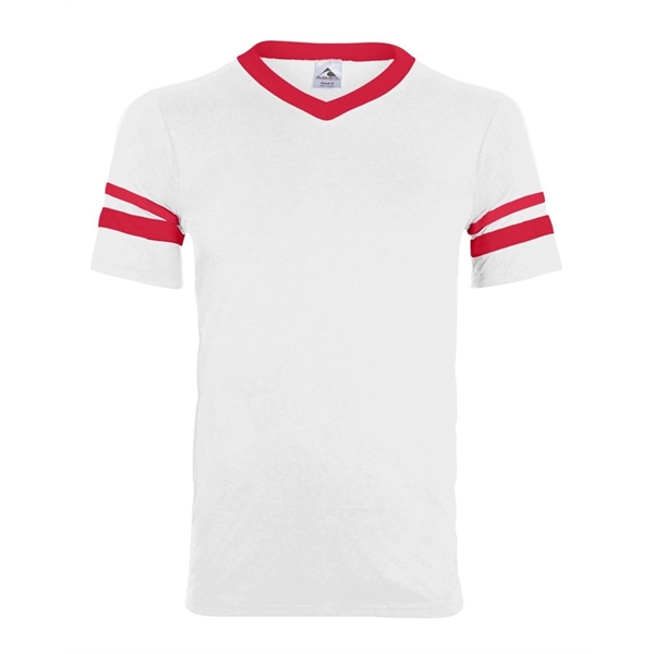 Augusta Sportswear Youth V-Neck Jersey with Striped Sleeves - Augusta Sportswear Youth V-Neck Jersey with Striped Sleeves - Image 63 of 73