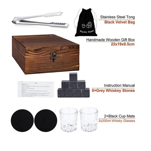 Whiskey Glass Wooden Set - Whiskey Glass Wooden Set - Image 1 of 2