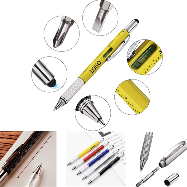 6 In 1 Multipurpose Pen Screwdrivers Ruler Stylus Ane More - 6 In 1 Multipurpose Pen Screwdrivers Ruler Stylus Ane More - Image 0 of 2