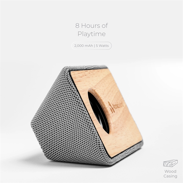 Wood and Fabric Bluetooth Speaker - Wood and Fabric Bluetooth Speaker - Image 1 of 2