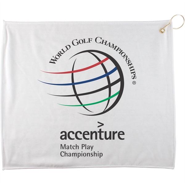 15" X 18" Polyester Blend White Golf Towel