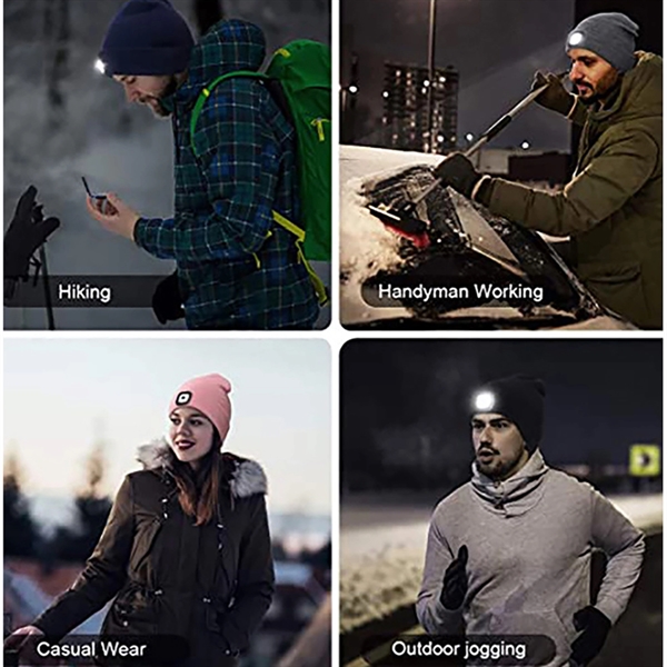 Bluetooth Beanie With Head Light - Bluetooth Beanie With Head Light - Image 1 of 5