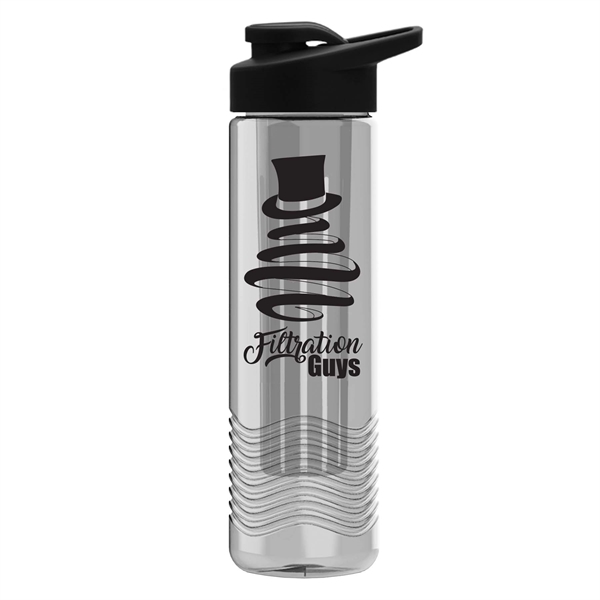 Wave 24 oz. Water Bottles - Drink Thru Lid and Infuser - Wave 24 oz. Water Bottles - Drink Thru Lid and Infuser - Image 6 of 6