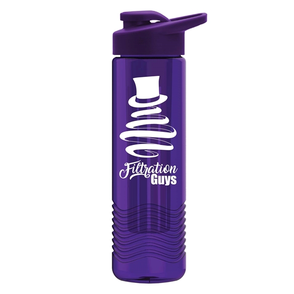 Wave 24 oz. Water Bottles - Drink Thru Lid and Infuser - Wave 24 oz. Water Bottles - Drink Thru Lid and Infuser - Image 4 of 6