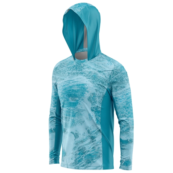 Crevalle 145 GSM men's fishing mesh Hoodie, UPF 30+ - Crevalle 145 GSM men's fishing mesh Hoodie, UPF 30+ - Image 6 of 11