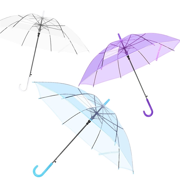 Clear Auto Open Stick Umbrella - Clear Auto Open Stick Umbrella - Image 1 of 2