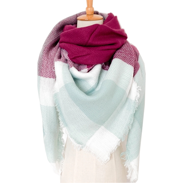 Imitation Cashmere Classic Plaid Scarf - Imitation Cashmere Classic Plaid Scarf - Image 2 of 10