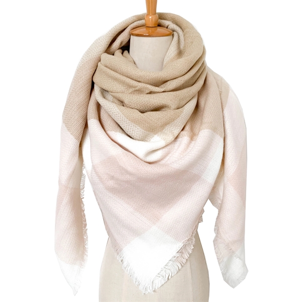Imitation Cashmere Classic Plaid Scarf - Imitation Cashmere Classic Plaid Scarf - Image 3 of 10