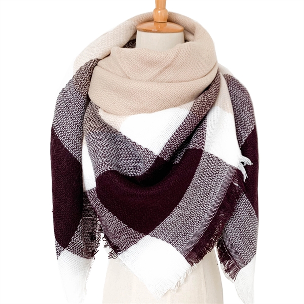 Imitation Cashmere Classic Plaid Scarf - Imitation Cashmere Classic Plaid Scarf - Image 5 of 10