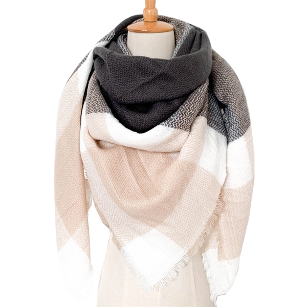 Imitation Cashmere Classic Plaid Scarf - Imitation Cashmere Classic Plaid Scarf - Image 9 of 10