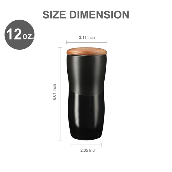 12 oz. Ceramic Easy-Grip Tumbler w/ Lid - 12 oz. Ceramic Easy-Grip Tumbler w/ Lid - Image 1 of 5