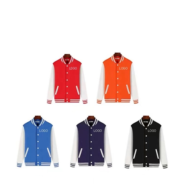 Cardigan Baseball Uniform Winter Fleece Thickening Overalls - Cardigan Baseball Uniform Winter Fleece Thickening Overalls - Image 0 of 2