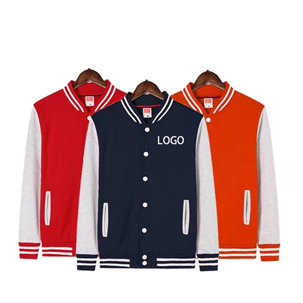 Cardigan Baseball Uniform Winter Fleece Thickening Overalls - Cardigan Baseball Uniform Winter Fleece Thickening Overalls - Image 1 of 2