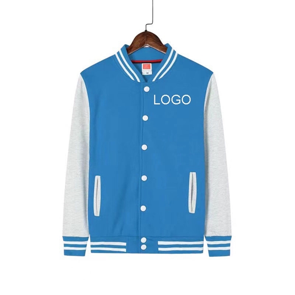 Cardigan Baseball Uniform Winter Fleece Thickening Overalls - Cardigan Baseball Uniform Winter Fleece Thickening Overalls - Image 2 of 2