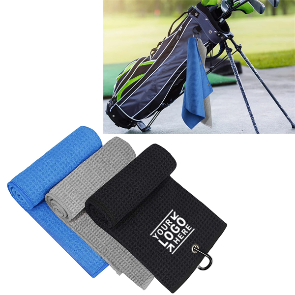 15.7x23.6 inch Microfiber Golf Towel - 15.7x23.6 inch Microfiber Golf Towel - Image 0 of 5