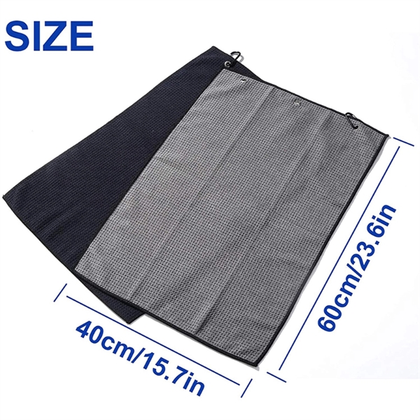 15.7x23.6 inch Microfiber Golf Towel - 15.7x23.6 inch Microfiber Golf Towel - Image 4 of 5