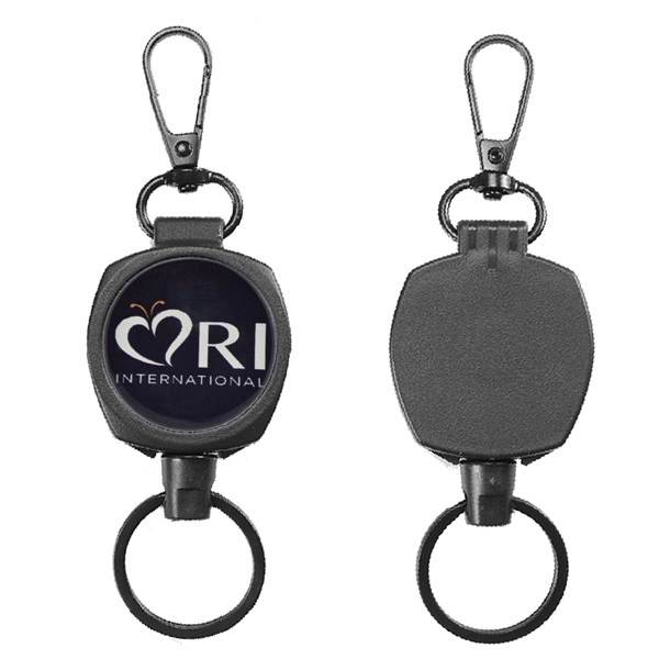 Heavy Duty Metal Badge Reel w/ Keyring and Lobster - Heavy Duty Metal Badge Reel w/ Keyring and Lobster - Image 1 of 2