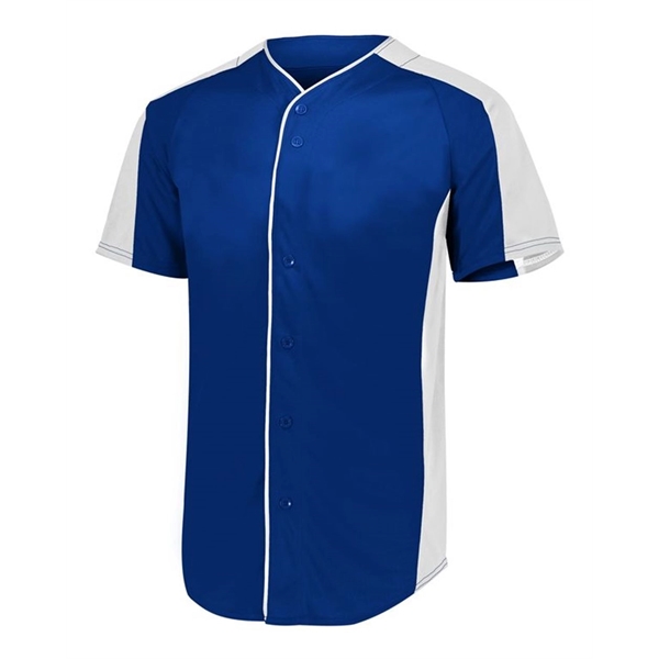 Augusta Sportswear Youth Full Button Baseball Jersey - Augusta Sportswear Youth Full Button Baseball Jersey - Image 4 of 10