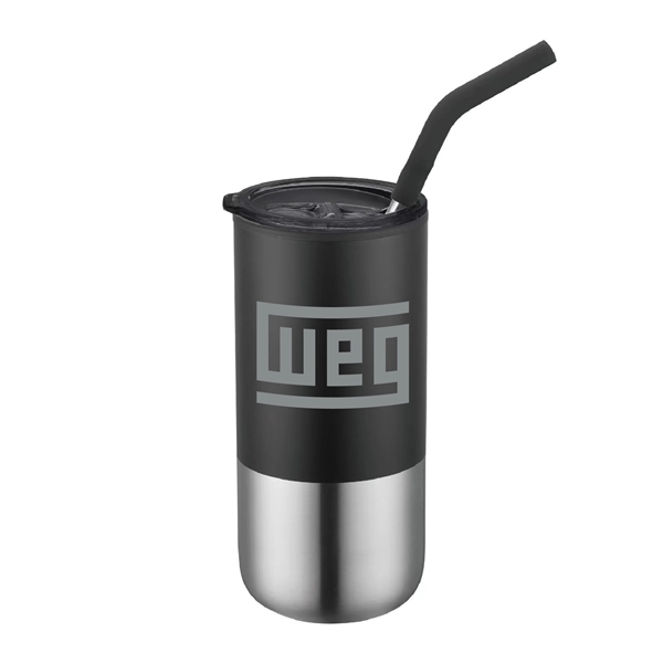 16 oz. Travel Stainless Insulated Coffee Cup w/ Lid & Straw - 16 oz. Travel Stainless Insulated Coffee Cup w/ Lid & Straw - Image 3 of 13