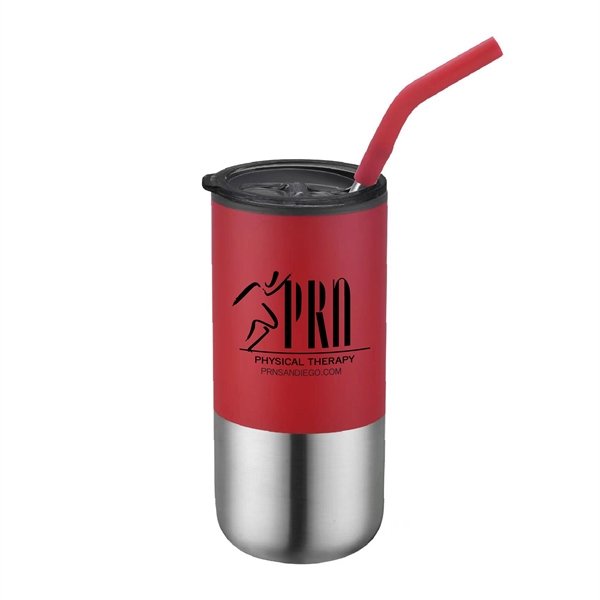 16 oz. Travel Stainless Insulated Coffee Cup w/ Lid & Straw - 16 oz. Travel Stainless Insulated Coffee Cup w/ Lid & Straw - Image 6 of 13