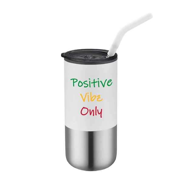 16 oz. Travel Stainless Insulated Coffee Cup w/ Lid & Straw - 16 oz. Travel Stainless Insulated Coffee Cup w/ Lid & Straw - Image 7 of 13
