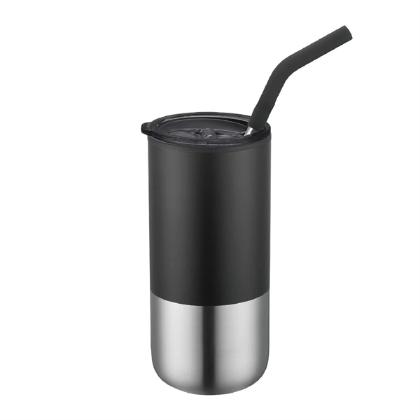 16 oz. Travel Stainless Insulated Coffee Cup w/ Lid & Straw - 16 oz. Travel Stainless Insulated Coffee Cup w/ Lid & Straw - Image 9 of 13