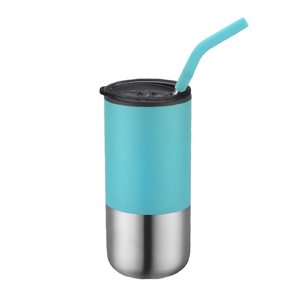 16 oz. Travel Stainless Insulated Coffee Cup w/ Lid & Straw - 16 oz. Travel Stainless Insulated Coffee Cup w/ Lid & Straw - Image 11 of 13