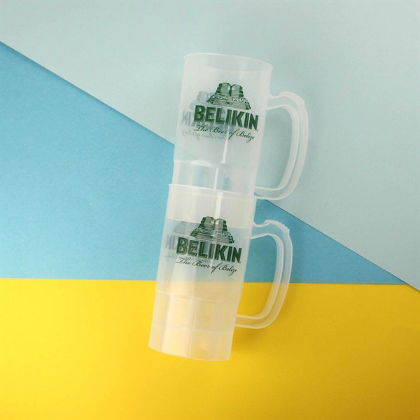 Large Capacity Plastic Beverage Beer Stein Mug With Handle - Large Capacity Plastic Beverage Beer Stein Mug With Handle - Image 5 of 7