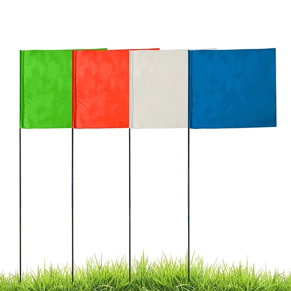 Custom Marking Flag With Wire Staff - Custom Marking Flag With Wire Staff - Image 1 of 1