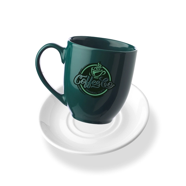 16 oz. Bistro Glossy Coffee Mugs with Ceramic Coaster - 16 oz. Bistro Glossy Coffee Mugs with Ceramic Coaster - Image 12 of 20