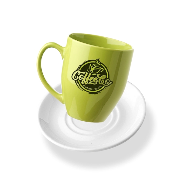 16 oz. Bistro Glossy Coffee Mugs with Ceramic Coaster - 16 oz. Bistro Glossy Coffee Mugs with Ceramic Coaster - Image 14 of 20