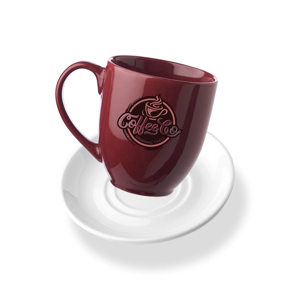 16 oz. Bistro Glossy Coffee Mugs with Ceramic Coaster - 16 oz. Bistro Glossy Coffee Mugs with Ceramic Coaster - Image 15 of 20