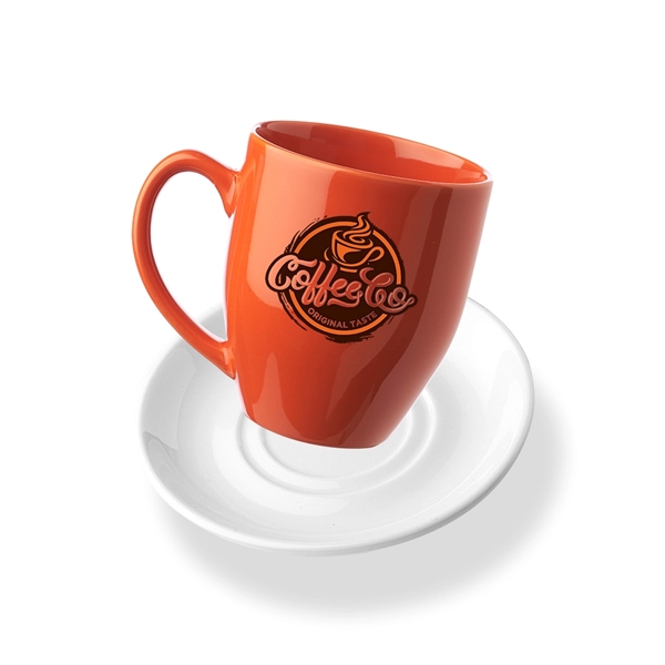 16 oz. Bistro Glossy Coffee Mugs with Ceramic Coaster - 16 oz. Bistro Glossy Coffee Mugs with Ceramic Coaster - Image 16 of 20