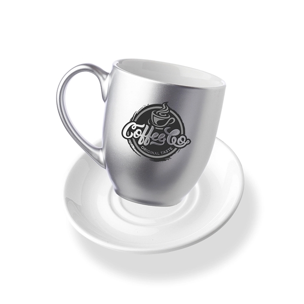 16 oz. Bistro Glossy Coffee Mugs with Ceramic Coaster - 16 oz. Bistro Glossy Coffee Mugs with Ceramic Coaster - Image 17 of 20