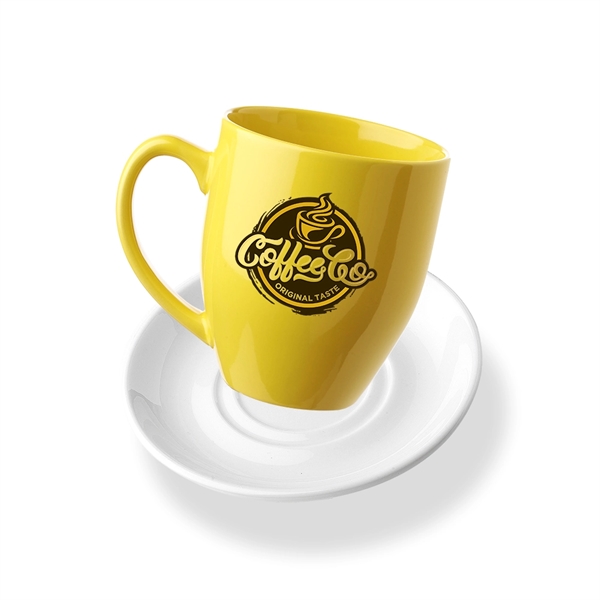 16 oz. Bistro Glossy Coffee Mugs with Ceramic Coaster - 16 oz. Bistro Glossy Coffee Mugs with Ceramic Coaster - Image 20 of 20