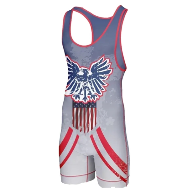 Sublimated Elite Wrestling Singlet - Sublimated Elite Wrestling Singlet - Image 3 of 3