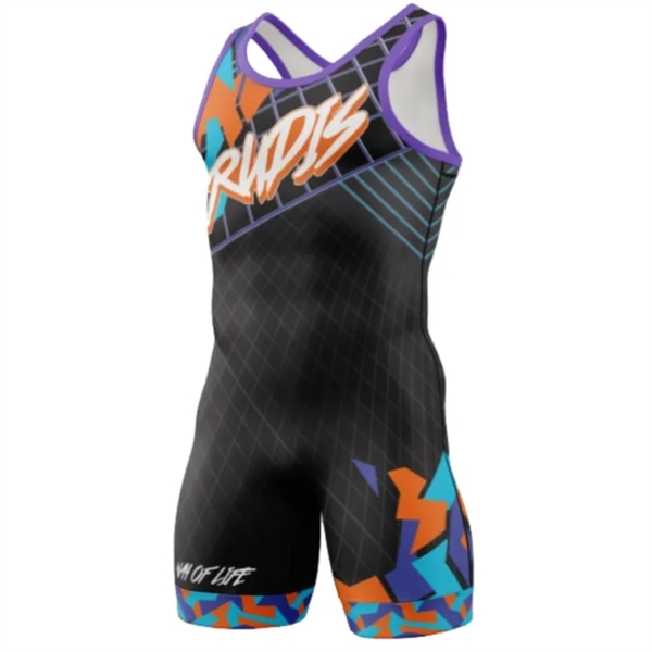 Sublimated Elite Wrestling Singlet - Sublimated Elite Wrestling Singlet - Image 0 of 3
