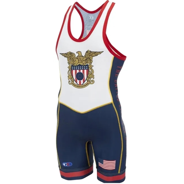Sublimated Elite Wrestling Singlet - Sublimated Elite Wrestling Singlet - Image 1 of 3
