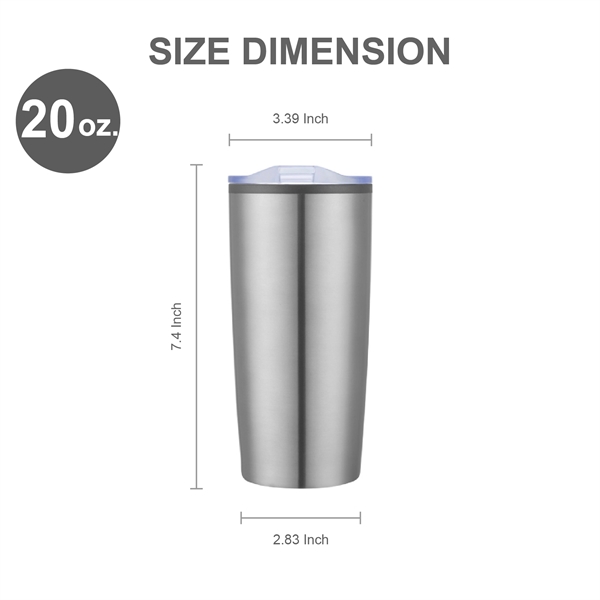 20 oz. Travel Stainless Vacuum Insulated Coffee Cup w/ lid - 20 oz. Travel Stainless Vacuum Insulated Coffee Cup w/ lid - Image 1 of 13