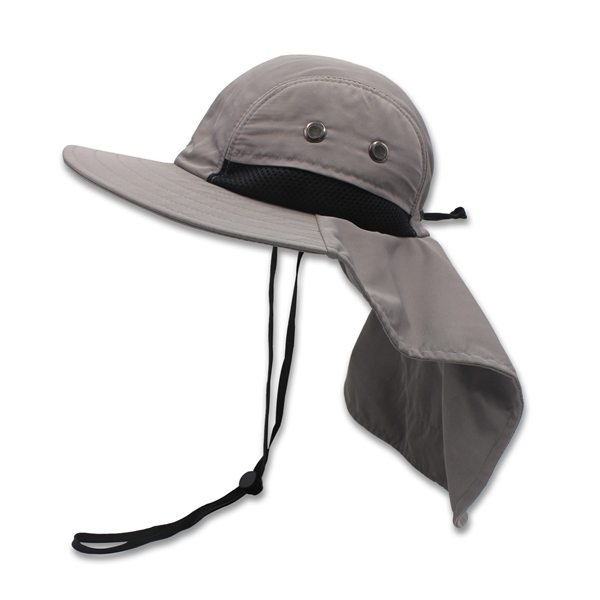 Safari boonie flap back hat with hidden pocket - Safari boonie flap back hat with hidden pocket - Image 18 of 19