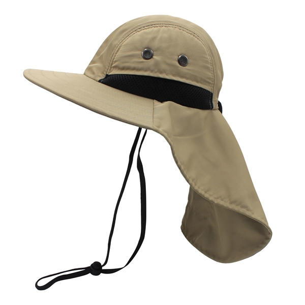 Safari boonie flap back hat with hidden pocket - Safari boonie flap back hat with hidden pocket - Image 3 of 19