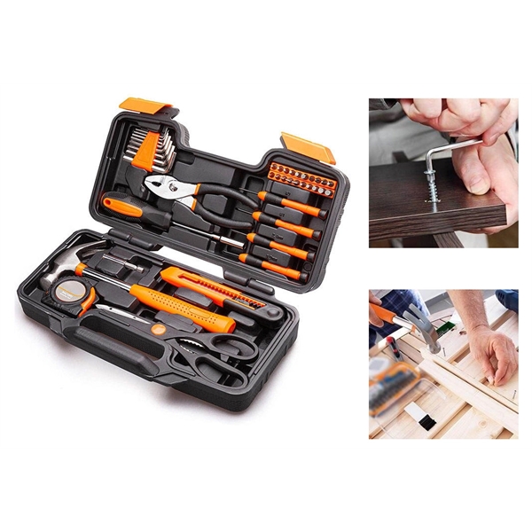 39-Piece General Household Hand Tool Kit & Repair Set - 39-Piece General Household Hand Tool Kit & Repair Set - Image 0 of 3