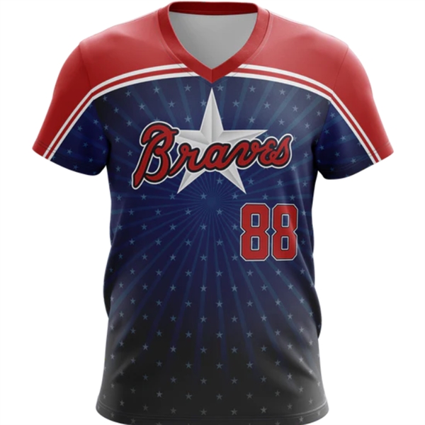 Sublimated Elite Crew/V-Neck Baseball Jersey - Sublimated Elite Crew/V-Neck Baseball Jersey - Image 2 of 4