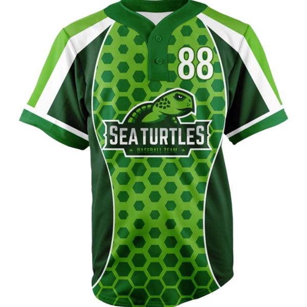 Sublimated Elite Two-Buttoned Baseball Jersey - Sublimated Elite Two-Buttoned Baseball Jersey - Image 1 of 3