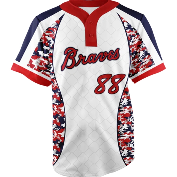 Sublimated Elite Two-Buttoned Baseball Jersey - Sublimated Elite Two-Buttoned Baseball Jersey - Image 0 of 3