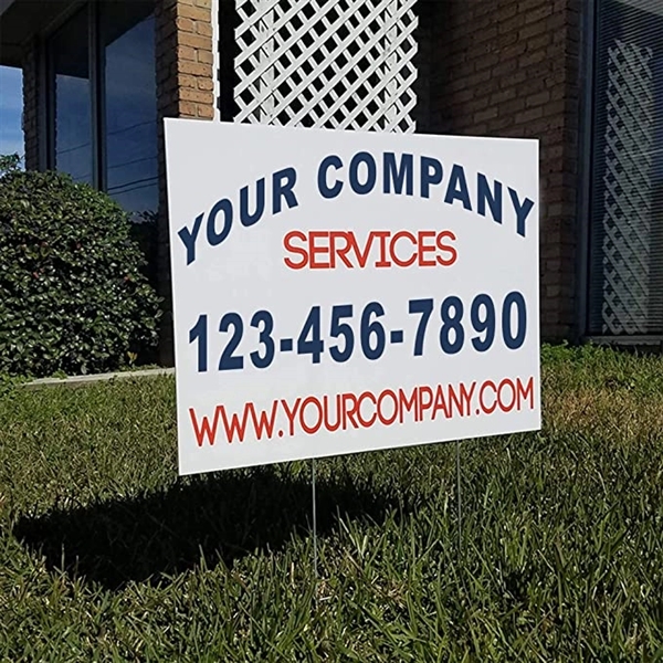 Custom Yard Signs with H Metal Frame - Custom Yard Signs with H Metal Frame - Image 0 of 2