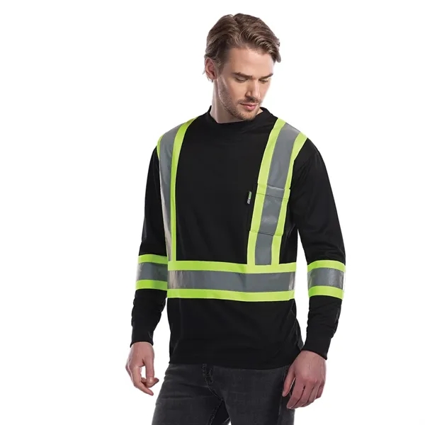 Long Sleeve Hi-Vis Men's T-Shirt - Long Sleeve Hi-Vis Men's T-Shirt - Image 0 of 5
