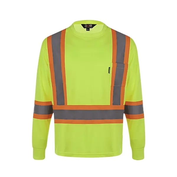 Long Sleeve Hi-Vis Men's T-Shirt - Long Sleeve Hi-Vis Men's T-Shirt - Image 1 of 5